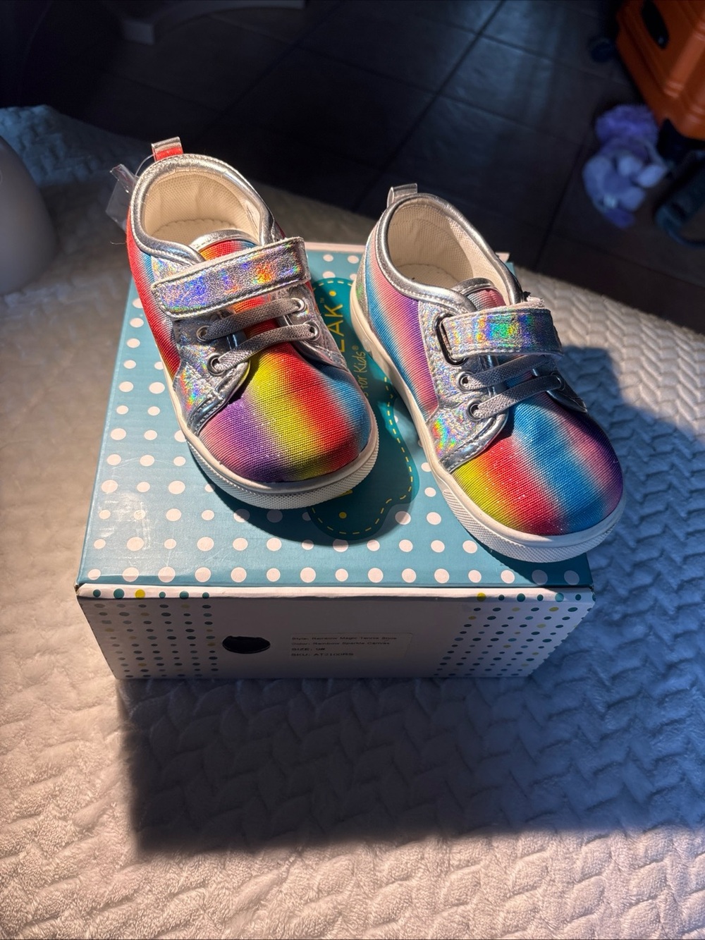 Wee Squeak Rainbow Magic Toddler Squeaky Tennis Shoe Sizes 9 Or 10 NIB